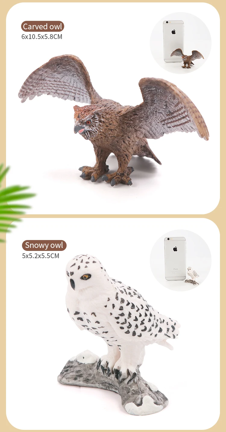 Miniatur-Klassiker-Vogel-Tier-Actionfiguren-Set – Flamingos, Papagei, Meer, Mew, Pfau, Eule, Strauß, pädagogisches Spielzeugmodell für Kinder – Detail 12