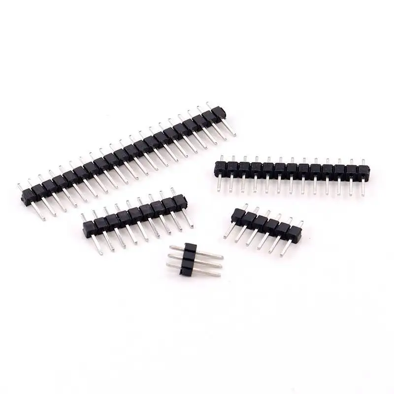 20 Stück Einreihiger Pin-Header mit 2,54 mm Abstand 1*2/3/4/5/6/7/8/10/12/20/30/40P Kupfer-Header – Detail 2