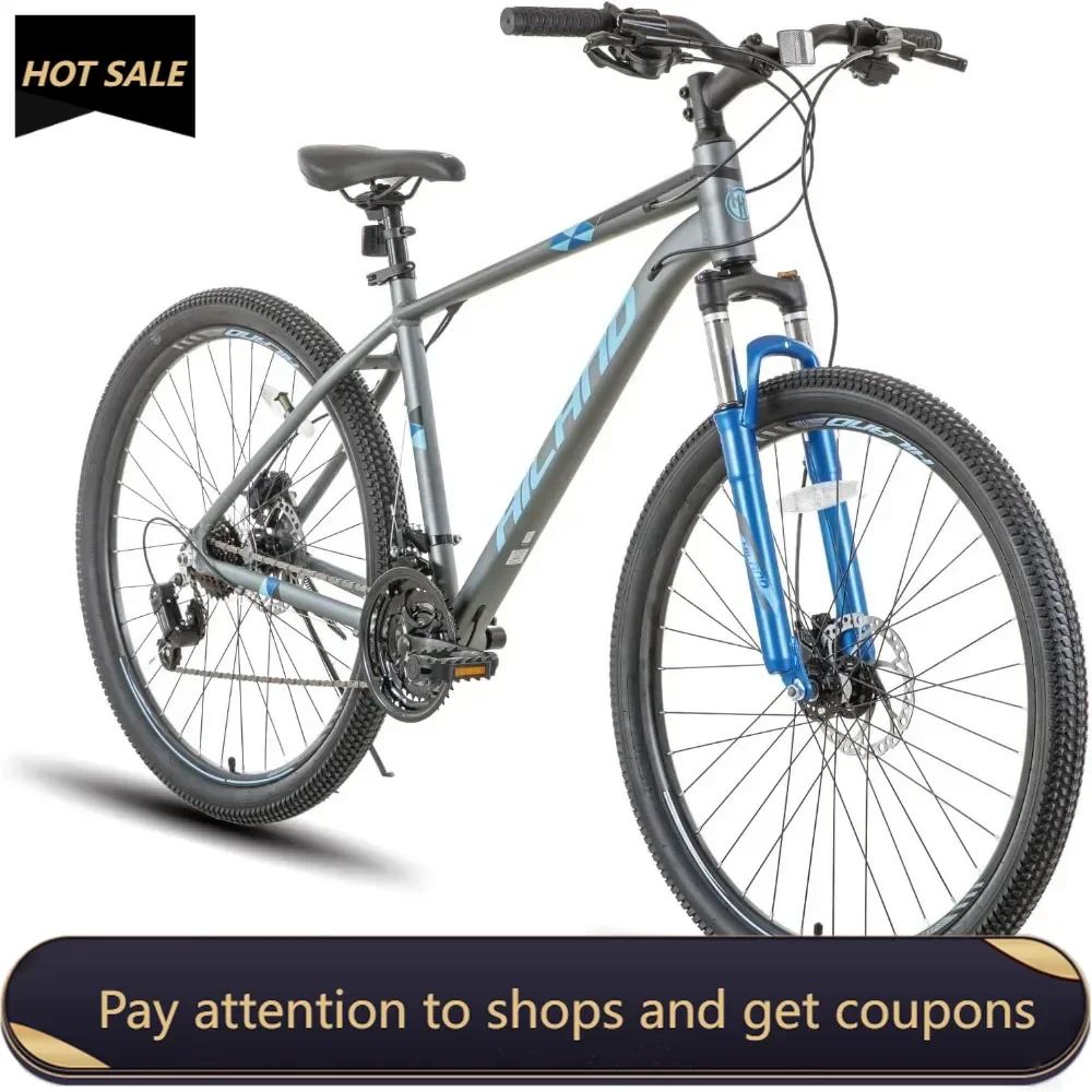 

27.5 inch Mountain Bike 21 Speeds, Lock-Out Suspension Fork, Aluminum 18 inch Frame Hydraulic Disc-Brake Freight free