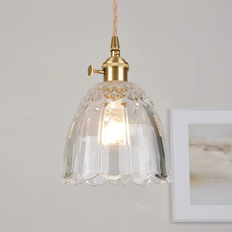 

Knob Switch LED Pendant Lamp Living Room Restaurant Coffee Nordic Modern Minimalism Clear Glass Hanging Lights Hanglampen