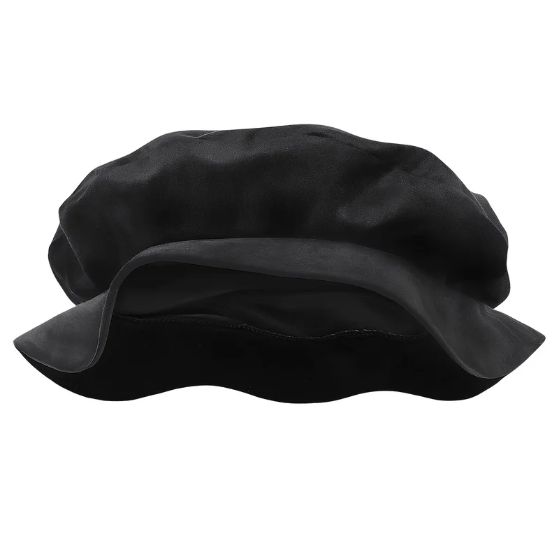 Medieval Flat Top Cap Faux Suede Beret Renaissance Festival Men'S Costume Handsome Hat  for Stage Performance Festival Dress Up