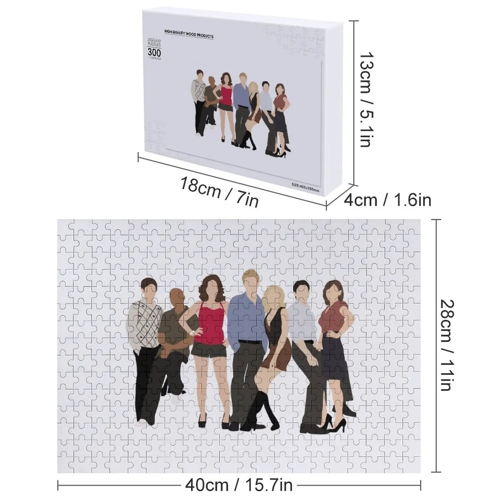 Oth Cast Jigsaw Puzzle Foto Giocattoli natalizi personalizzati Puzzle con nome in legno