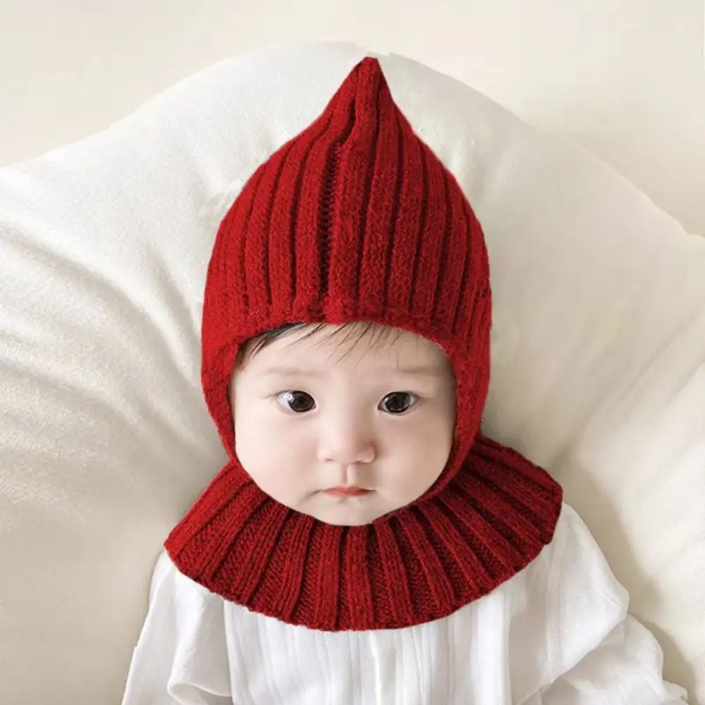 

Cute Neck Warm Baby Beanies Scarf Integrated Balaclavas Kid Earmuffs Caps Windproof Collar Warm Scarf Cap Baby Protection