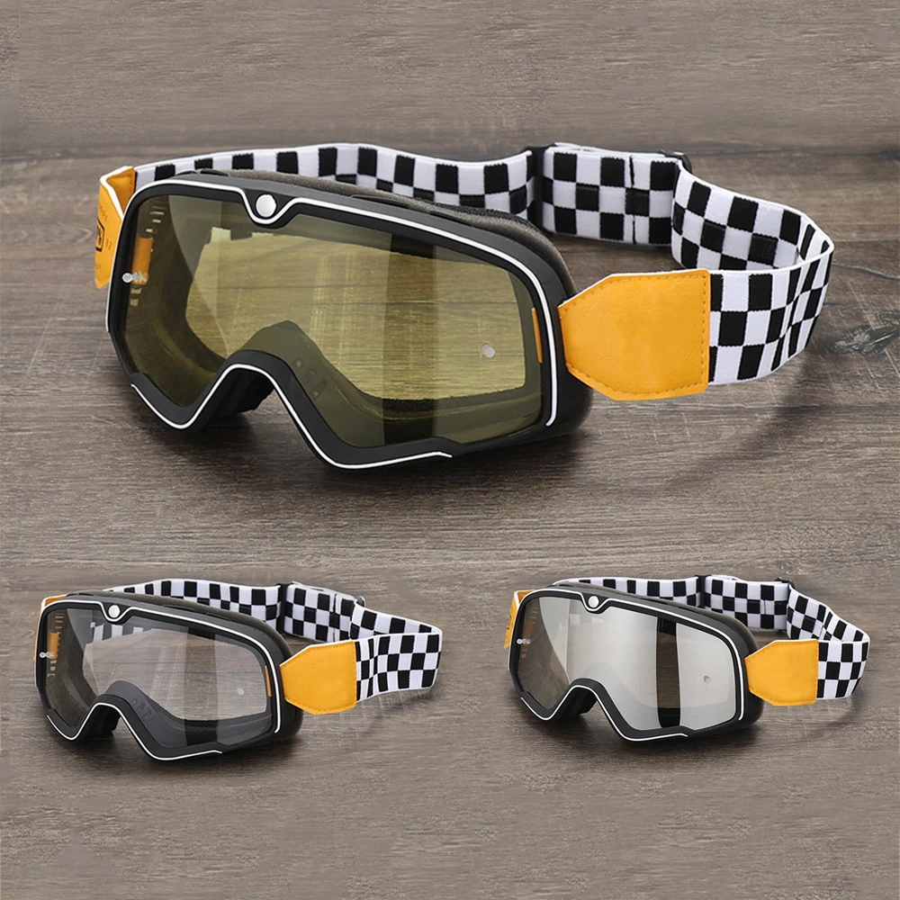 Image of 2026 Motorrad Retro-Brille Skibrille Outdoor Motocross Sonnenbrille Helm Reiten Rennen Cafe Racer Mountainbike ATV
