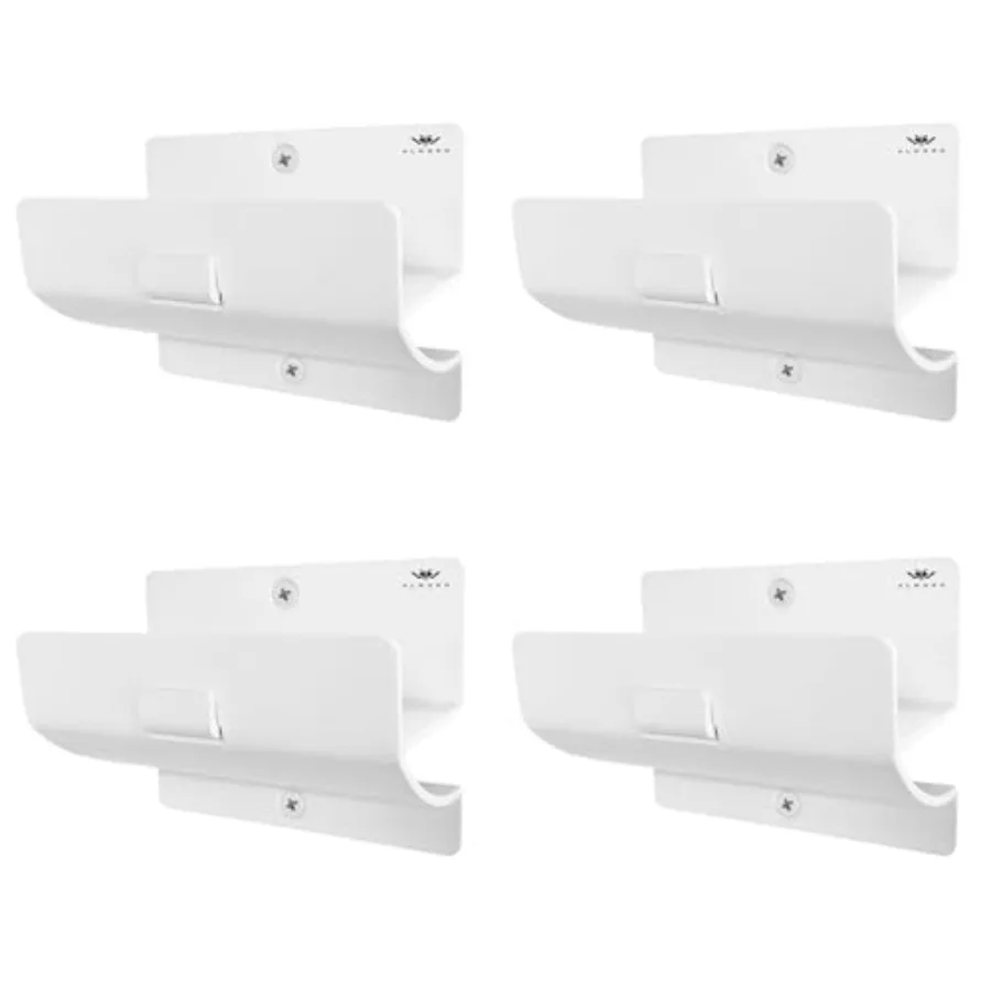 

Набор из 4 белых прочных настенных крючков для лестниц, используемых как держатели для лестниц и подвесные крючки для табуретов.