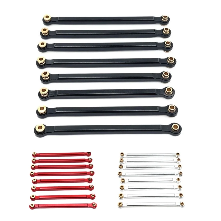 MN128 MN86 MN86S MN G500 8pcs Metal Chassis Link Rod Tie Rod Linkage Suspension Link 1/12 RC Crawler Car Upgrade Parts