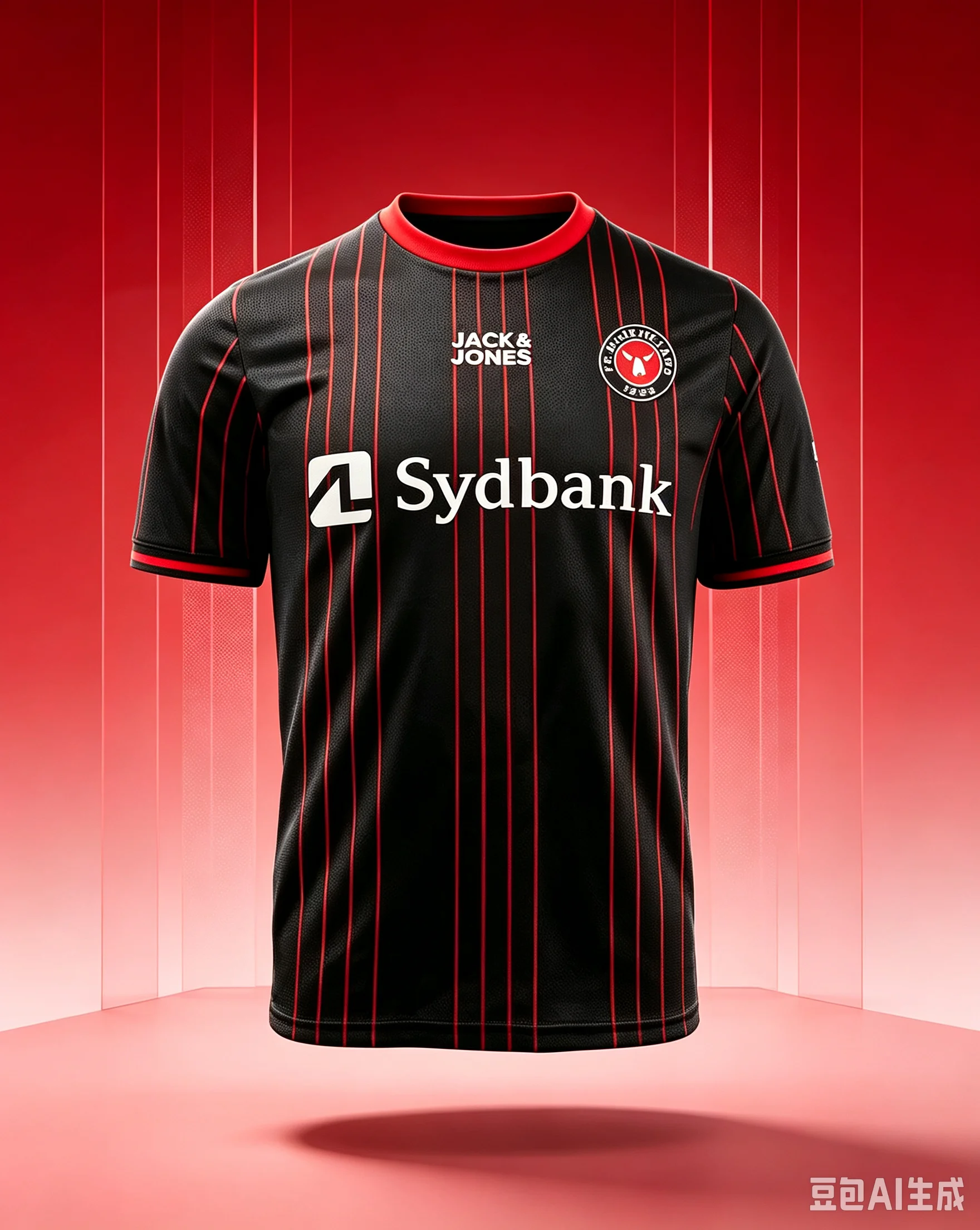 2026 Midtjylland 3D Printed Football Jersey Men's Summer Quick Drying Breathe Short Sleeved T-shirt Family Matching Clothing