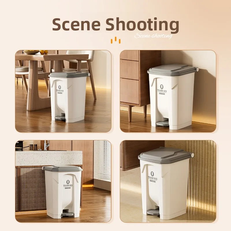 

Large Capaci Pedal Tra Can Kitchen Use School Special 50L Foot Pedal Buet Home Commercial Use Big Size Garbage Bin