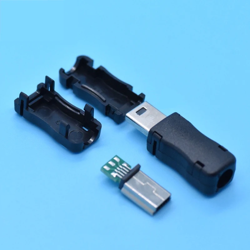 10P Stecker USB Mini 10 Pin DIY Mobile Datenkabel Zubehör Schnittstelle Mobile Stecker Stecker Gerade/gebogene Shell drei Stück Set – Detail 5