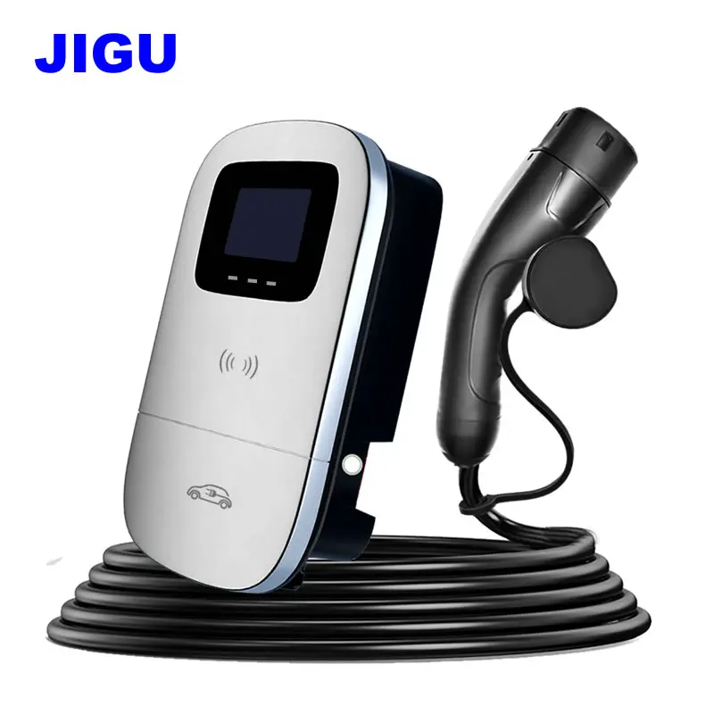 JIGU EV Charger Type 2 Wallbox 220V single-phase 380V three-phase Electric Car Charger  7kW/11kW/22 kW Vehicle Charging Station