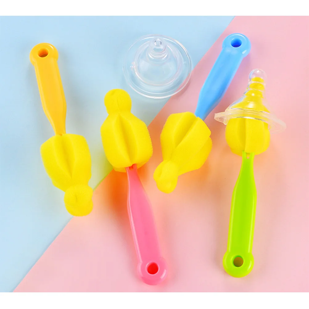 

12pcs Cleaning Brush Pacifier Sponge Milk Bottle Baby Pacifier Brush Cleaner Baby Accessories Infant Feeding Supplies