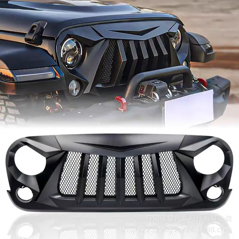 

Подходит для Jeep Wrangler Warcraft 07-17, средняя сетка, передняя часть гладиатора JK Wrangler, средняя сетка, передняя решетка