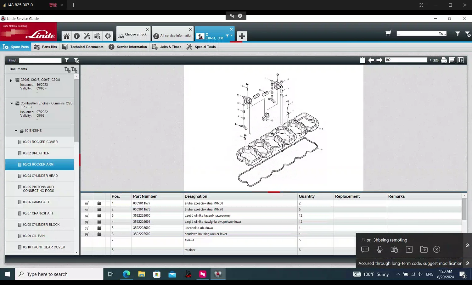 2024 Linde EPC Forklift Parts catalogue