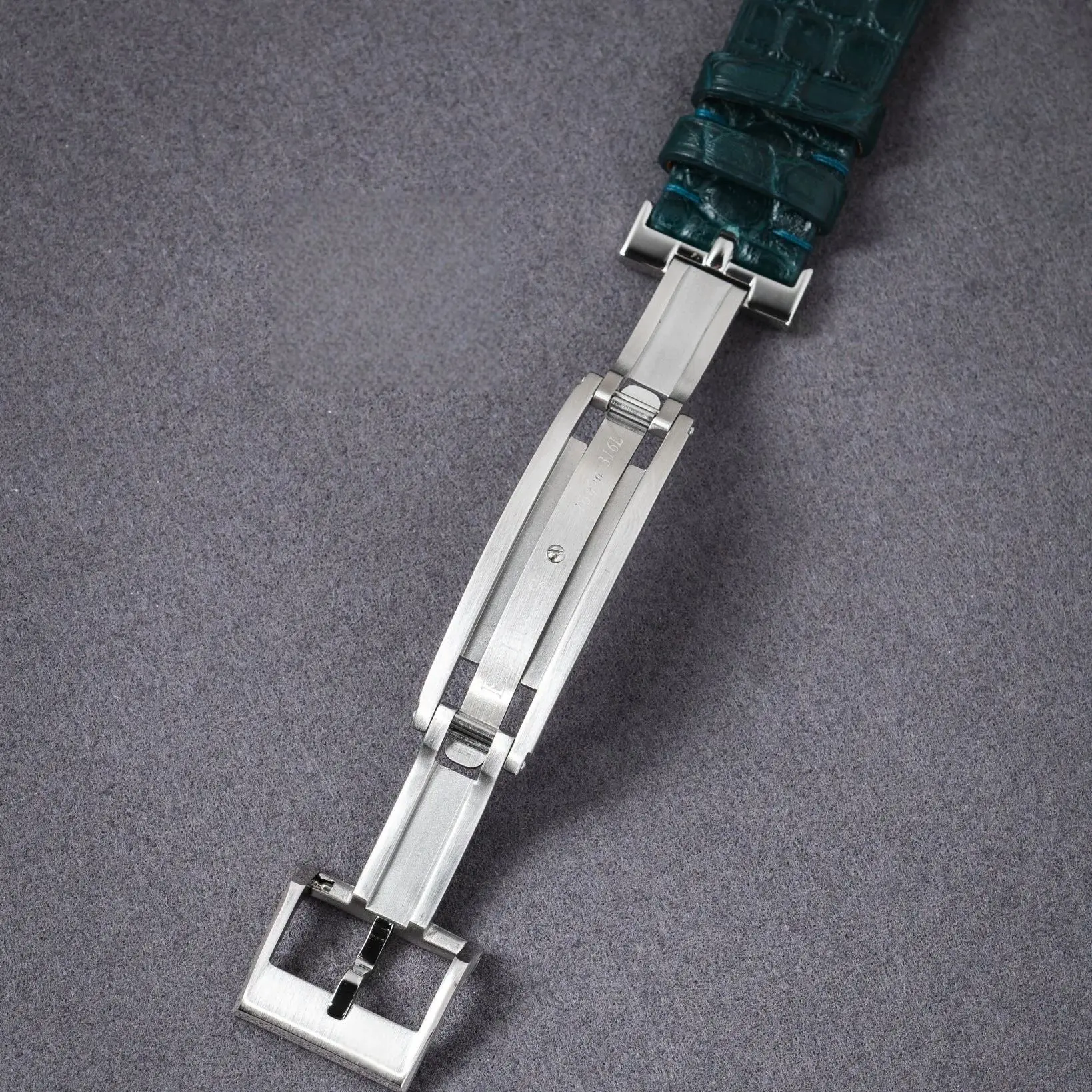 Premium Spring Deployant Clasp For Delug 16mm 18mm 20mm Watch Buckle For Leather Straps Aircraft Grade Stainless Steel Clasp