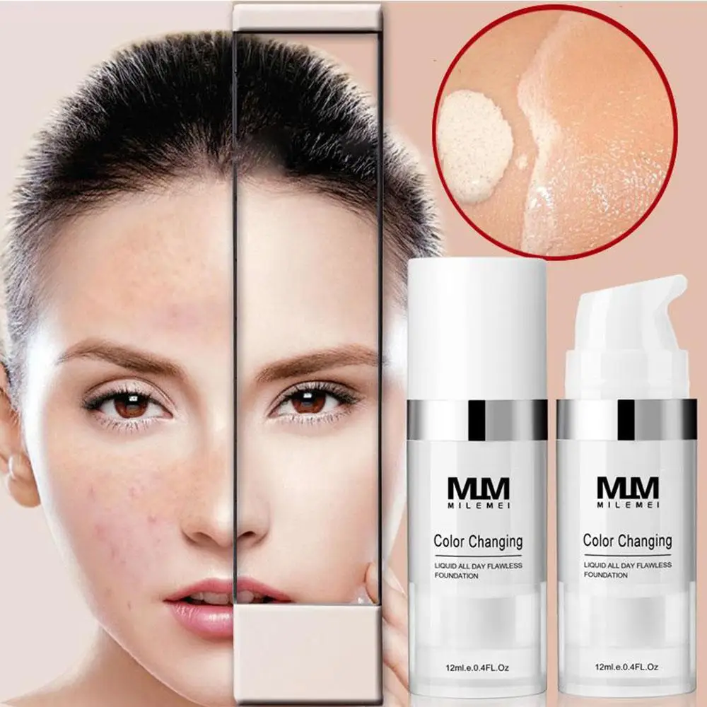 Lazy Face Foundation Cream Goat Milk Revitalizing Full Coverage Waterproof Makeup Base Brighten Cover Dark Circles Make Up Woman