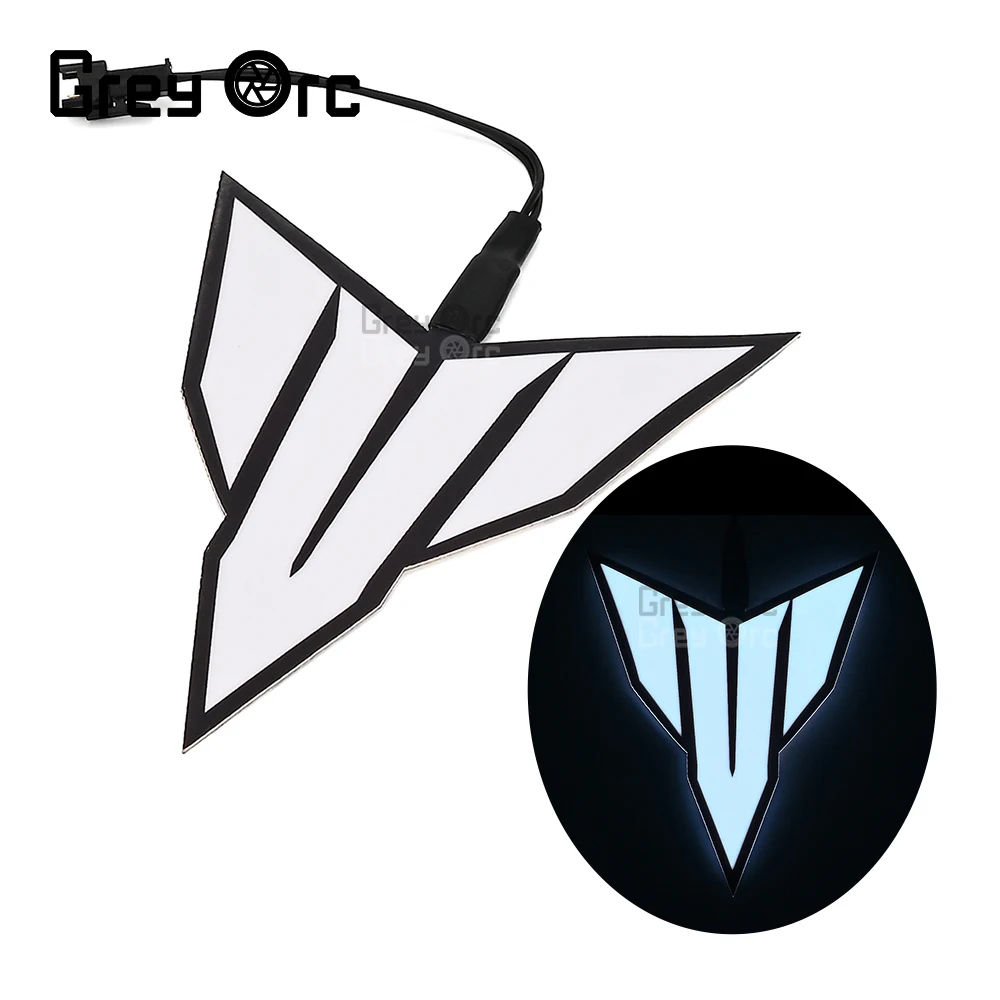 

Для Yamaha MT07 MT09 MT01 MT03 MT10 MT125 MT 01 MT 07 09 нашивка для ночной езды на мотоцикле, сигнальная лампа холодного света, украшение для шлема