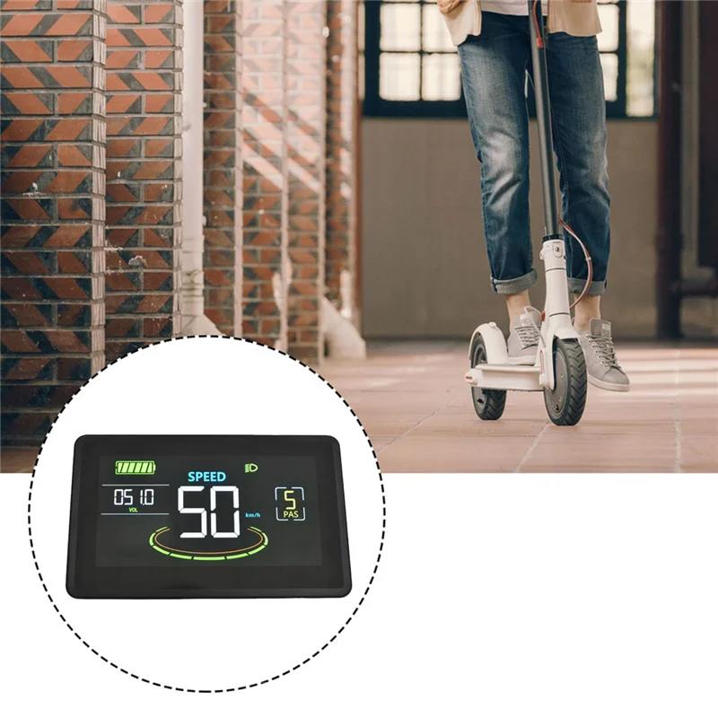 A64P-H6C Electric Bike LCD Display Meter 24V-60V E Scooter LCD Panel Color Screen With USB UART For Electric Bike Parts (SM 6PIN