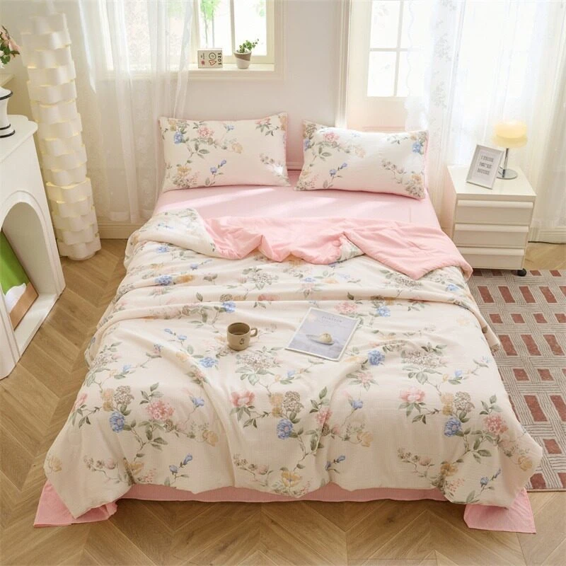 Edredón estampado de verano para dormitorio, dormitorio de estudiantes, habitación de niños, edredón fino, aire acondicionado de 150/180/200cm