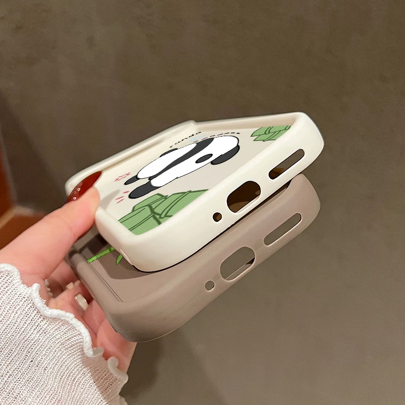 Panda Print Shockproof TPU Phone Case For Google Pixel 8 Pro 8A 9 Pro XL Solid Color Soft Silicone Back Cover For Pixel 9 8 Pro
