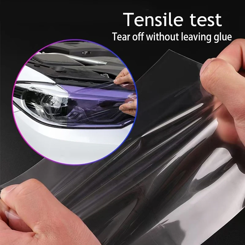 Intelligent UV Color Change TPU PPF Photochromic Headlight Film For Any Car Lamp Decor Hot Repair Anti-scratch Protect Stickers