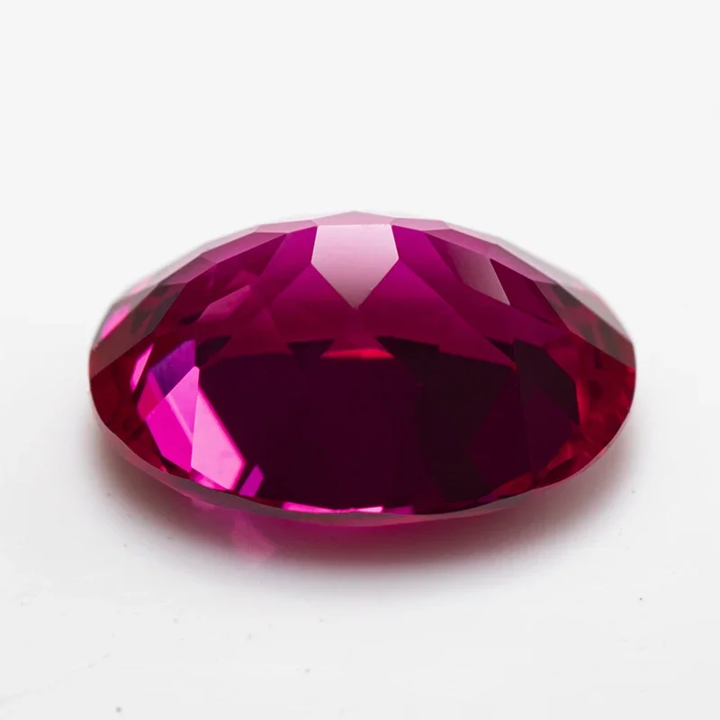 Lab Grown Ruby Oval Shape Rubellite Color VVS1 Stone For Charms Diy Jewelry Making Pendant Materials Selectable AGL Certificate