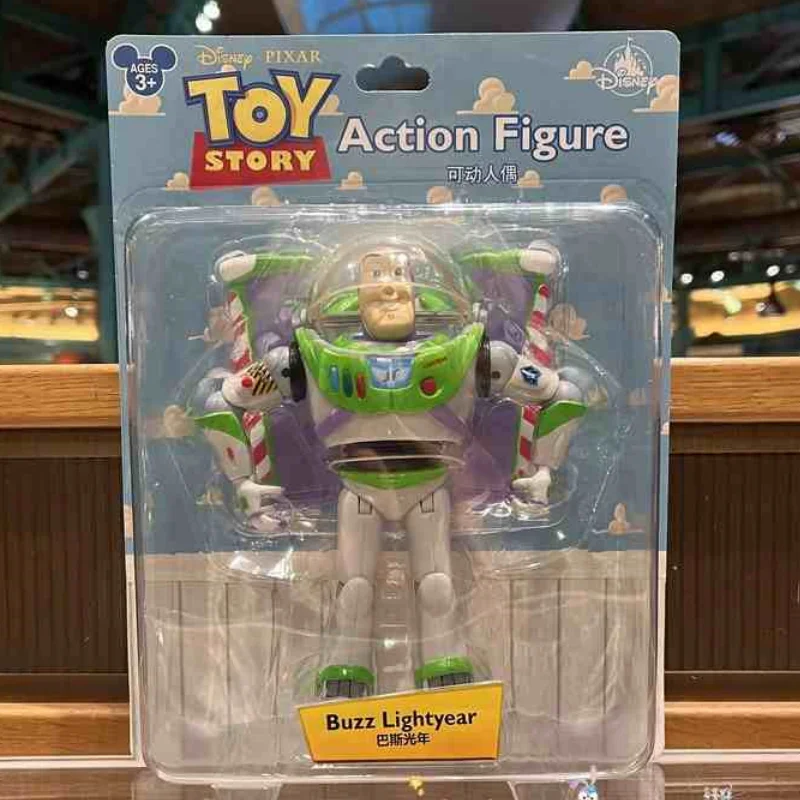 Original Disney Toy Story Buzz Lightyear Woody Movability Action Figure Anime Collectible Model Toy Doll Gift Hamtory Model