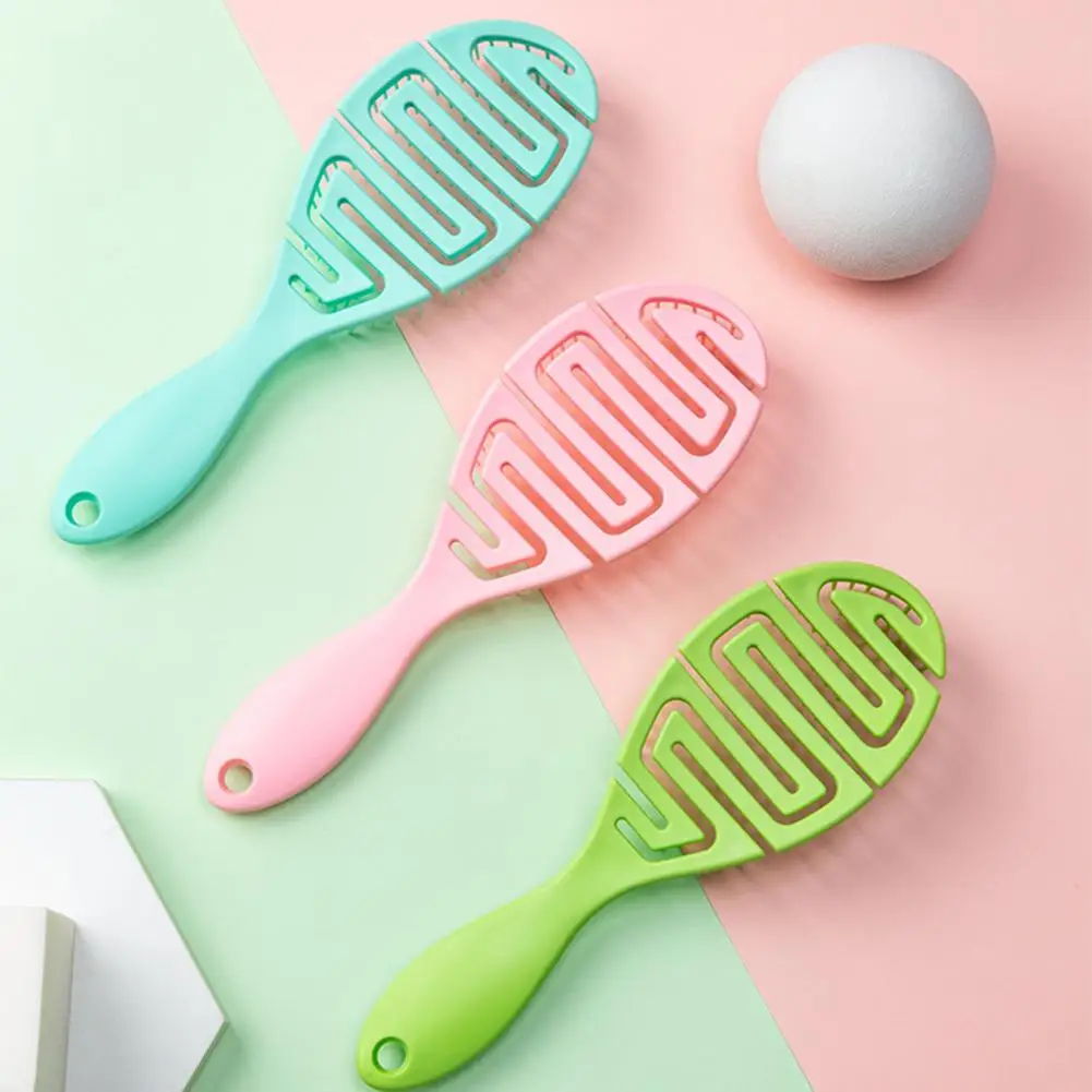 Lightweight Wet and Dry Hair Detangling Grooming Comb Hairdressing Tool Paddle Hairbrush Comfortable for Women