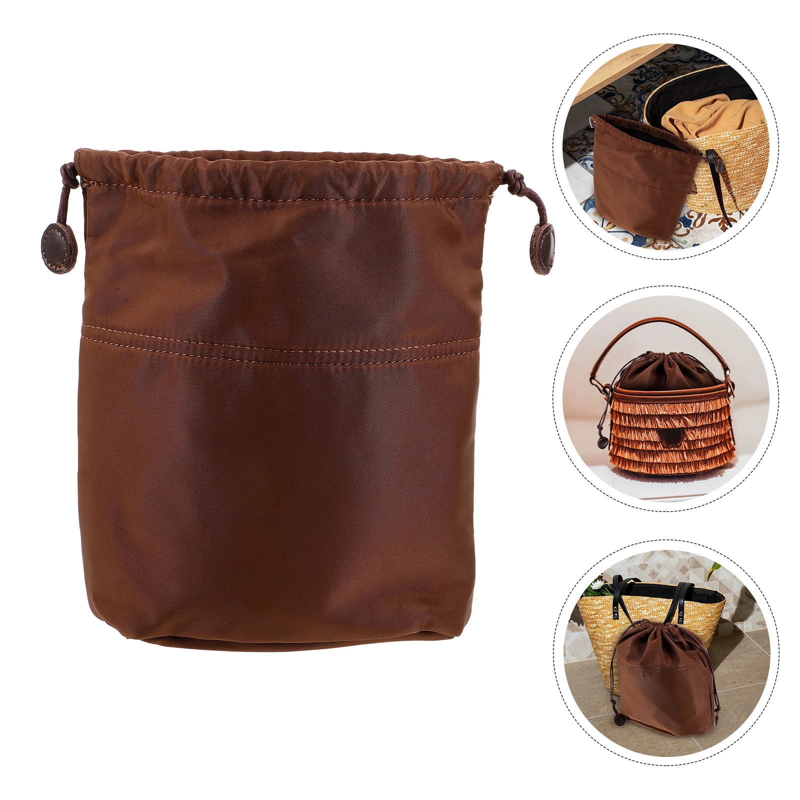 

Bucket Bag Liner Mini Purse Organizer for Small Bags Tote Insert Drawstring Storage Solution Durability Ensured