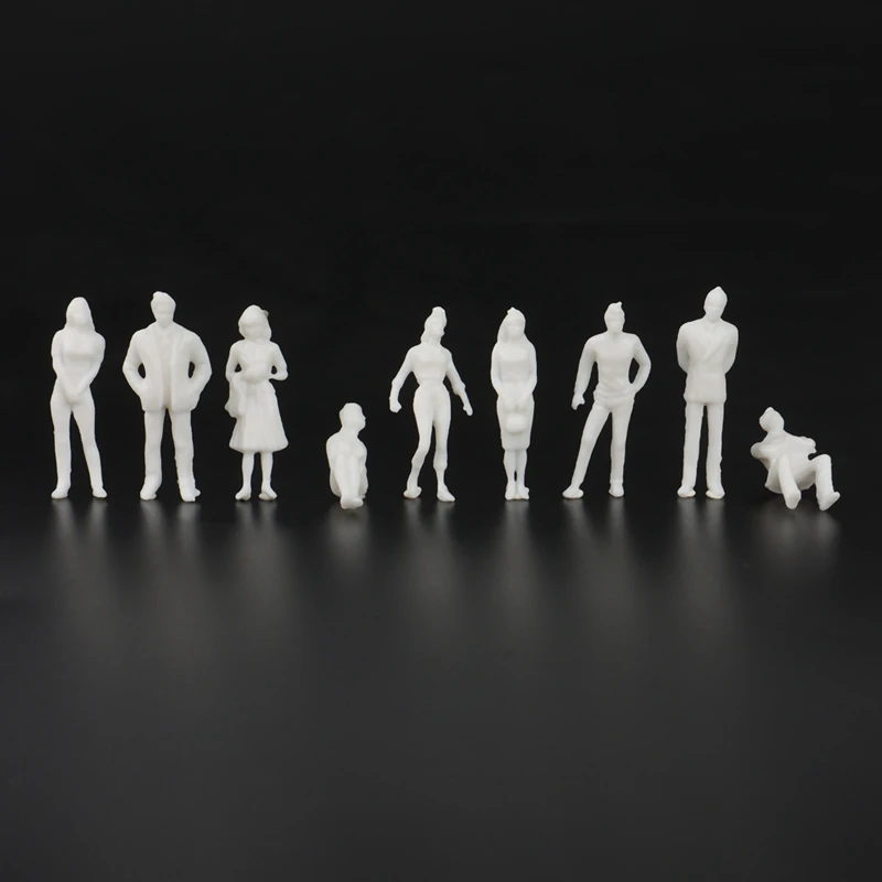 1:50 White Figures Architectural Model Human Scale HO Model Plastic Peoples