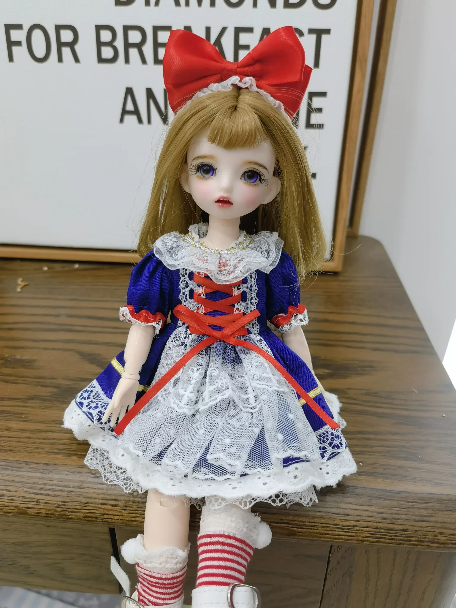 

BJD doll clothes suitable for 1/4 1/6 1/8 blyth size bjd girl clothes cute doll clothes suit doll accessories (four points)