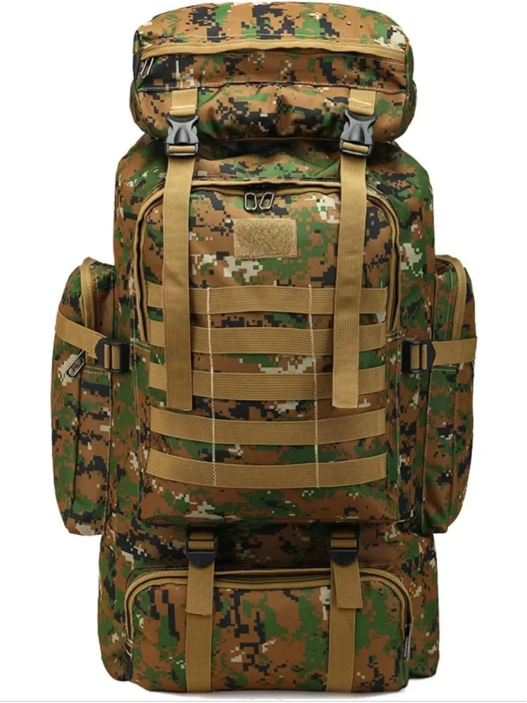 80L Bergsteigerrucksack Klettertasche Taktische Rucksäcke Großer Rucksack für Outdoor Wandern Camping Reisen