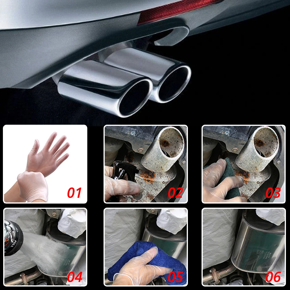 Removedor de óxido para tubo de escape de coche, espray antioxidante, limpiador de superficie de Metal, cepillo de esponja de mantenimiento