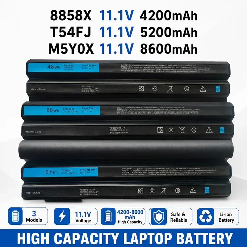 Applicable For E6420 E6440 E5420 E5520 T54FJ 5420 5520 P25F 8858X battery