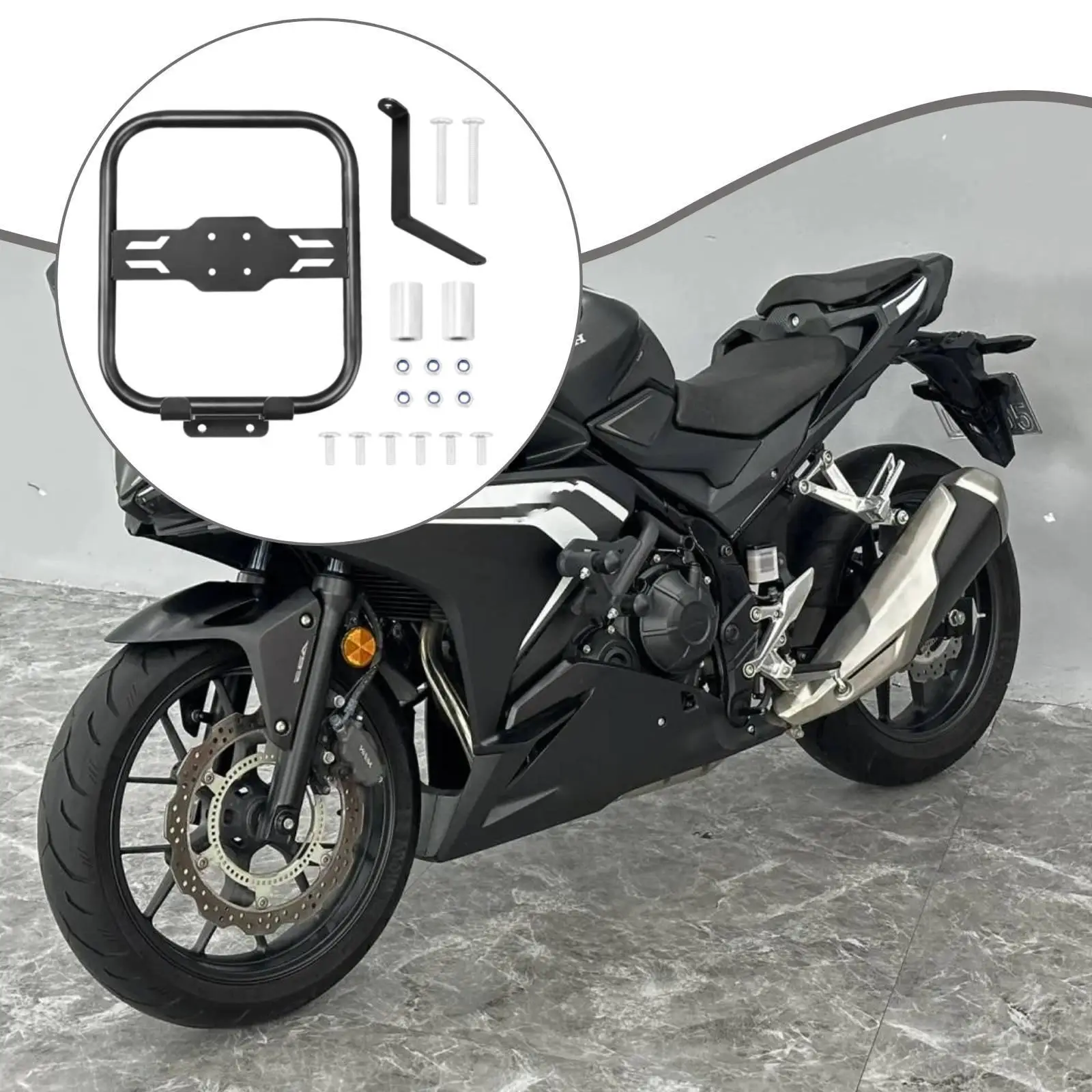 Iron Motorcycle Fuel Tank Rack Auto Side Storage Bracket Load Bearing Saddlebag Holder for Honda CT125