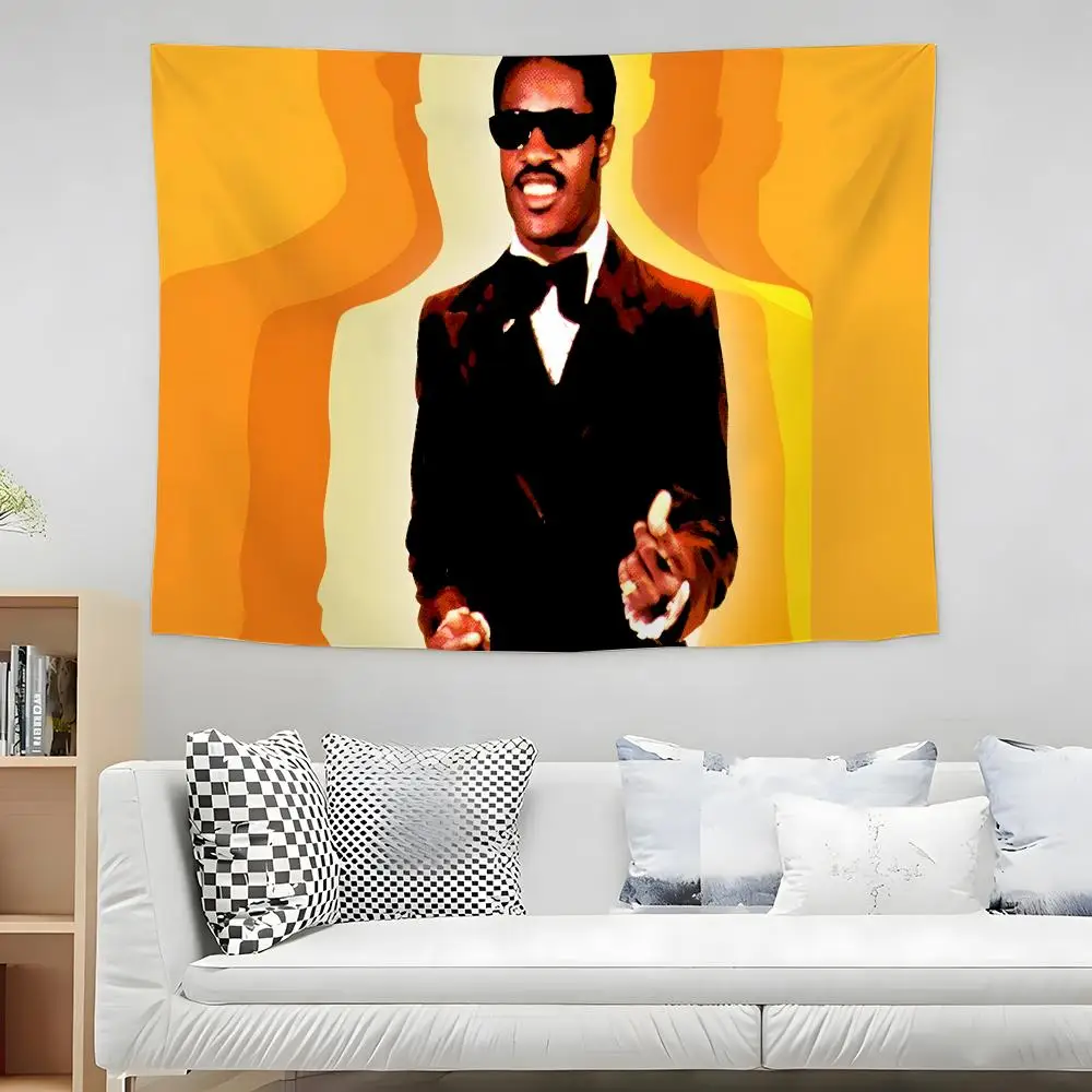 Stevie W-wonder SINGER Tapestry Multipurpose Home Art For Living Room Bedroom Dorm High Quality Soft Fabric