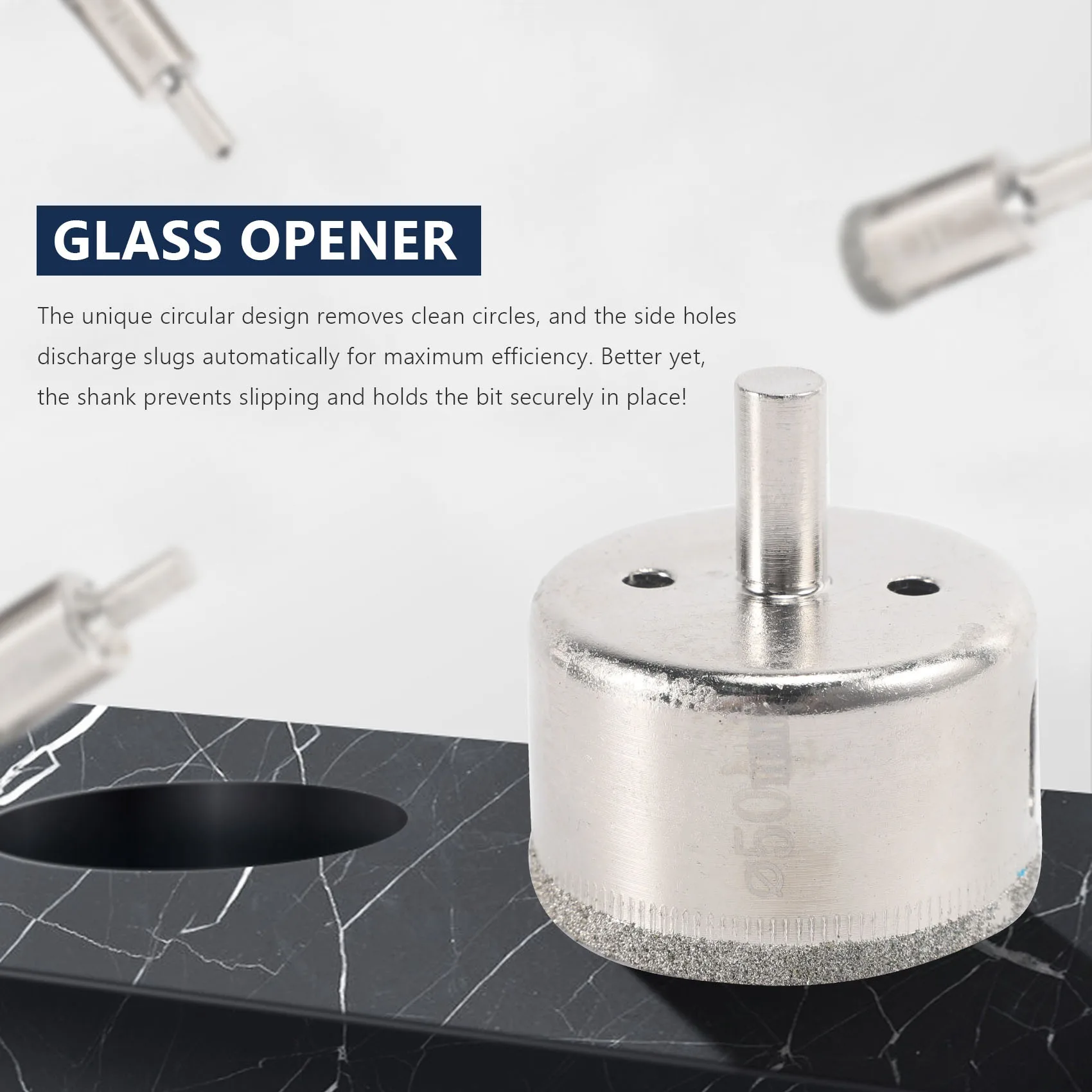 ABAG 12 pezzi punte diamantate set di punte per seghe a tazza per piastrelle di vetro, punte per carotaggio cavo, seghe a tazza per rimozione estrattore per vetro, ceram