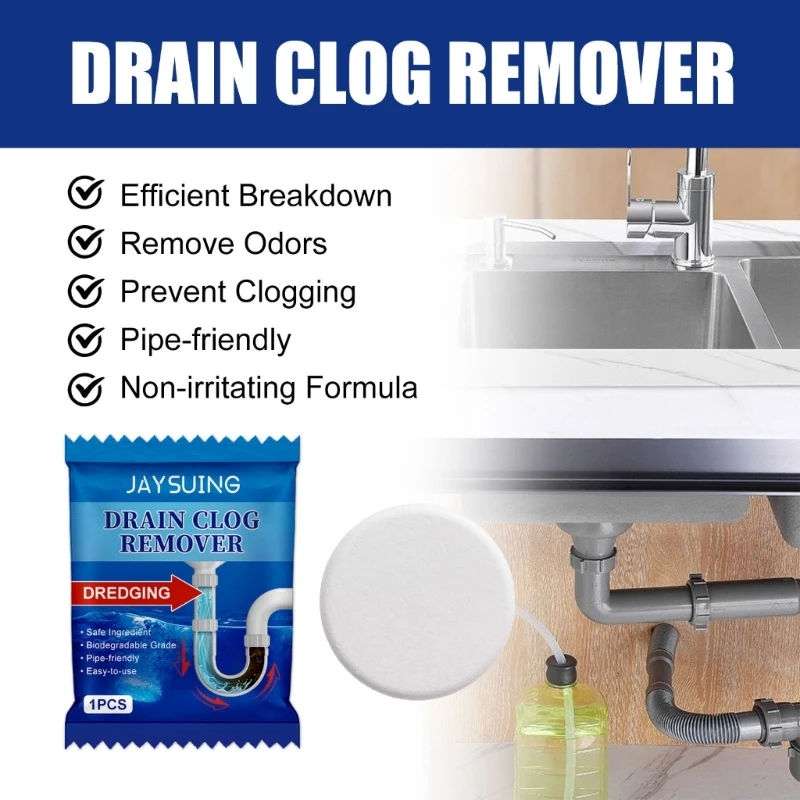 10pc Effective Sink Drain Powder Efficient Drain Unblockers Say Goodbye to Clogged Pipes in Kitchen,Bathroom,and Laundry