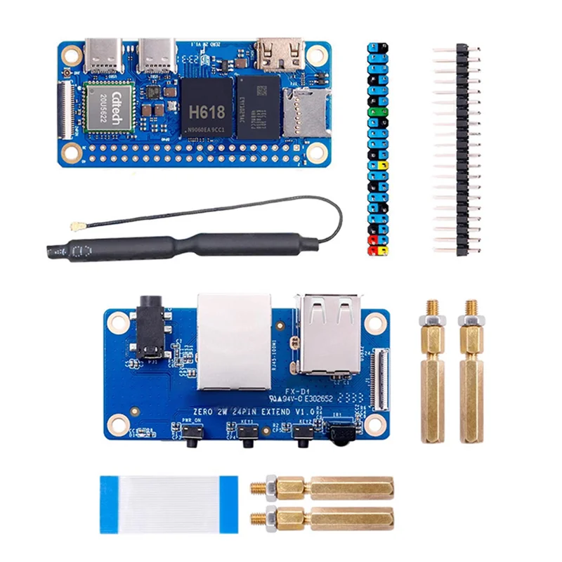 

Durable-For Orange Pi Zero 2W Development Board 1.5G RAM+Expansion Board DDR4 Mini PC H618 Wifi5 Bluetooth5.0 Support 4K 60FPS D