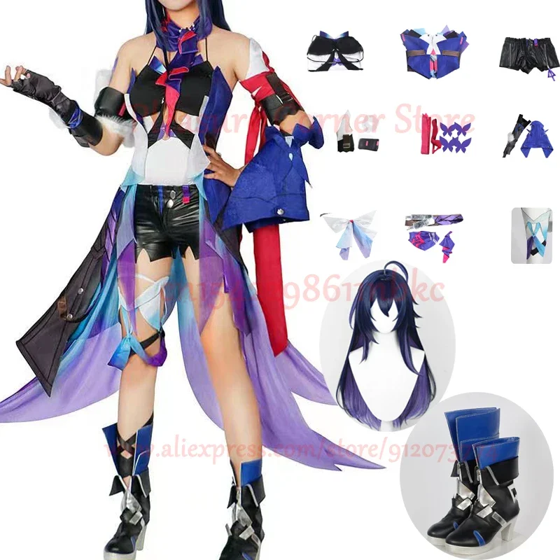 New Game Honkai Start Rail Seele Cosplay Costume Full Set With Accessories Seele Cosplay Wig Outfit Uniform Dress Seele Cosplay