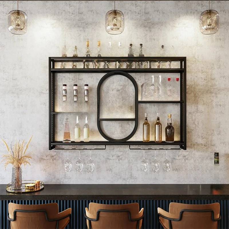 Bar Counter Wine Rack Modern Standing Wall Mounted Display Cabinet Decorations Rangement Vin Bar Furniture Home