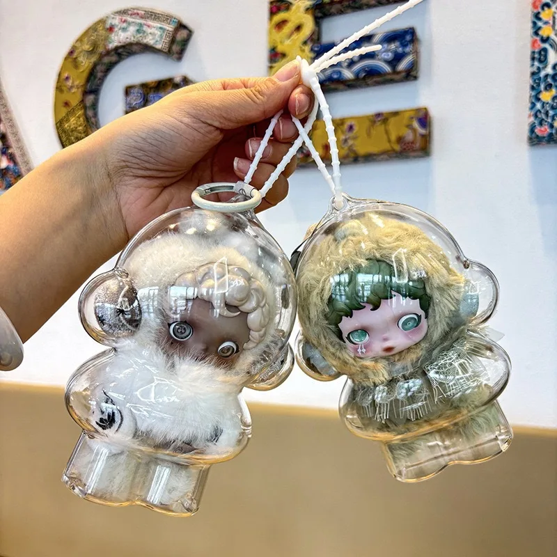 NEW Transparent Case For Skull Panda Protective Cover Plush Dolls