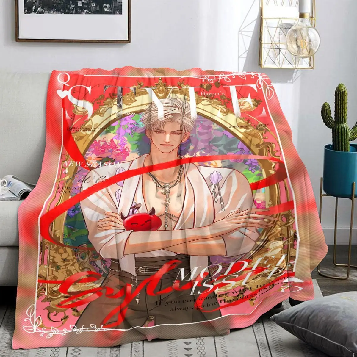 Amor y espacio profundo Sylus Xavier Rafayel manta de Franela suave y cálida primavera otoño aire acondicionado manta ropa de cama Anime Cosplay