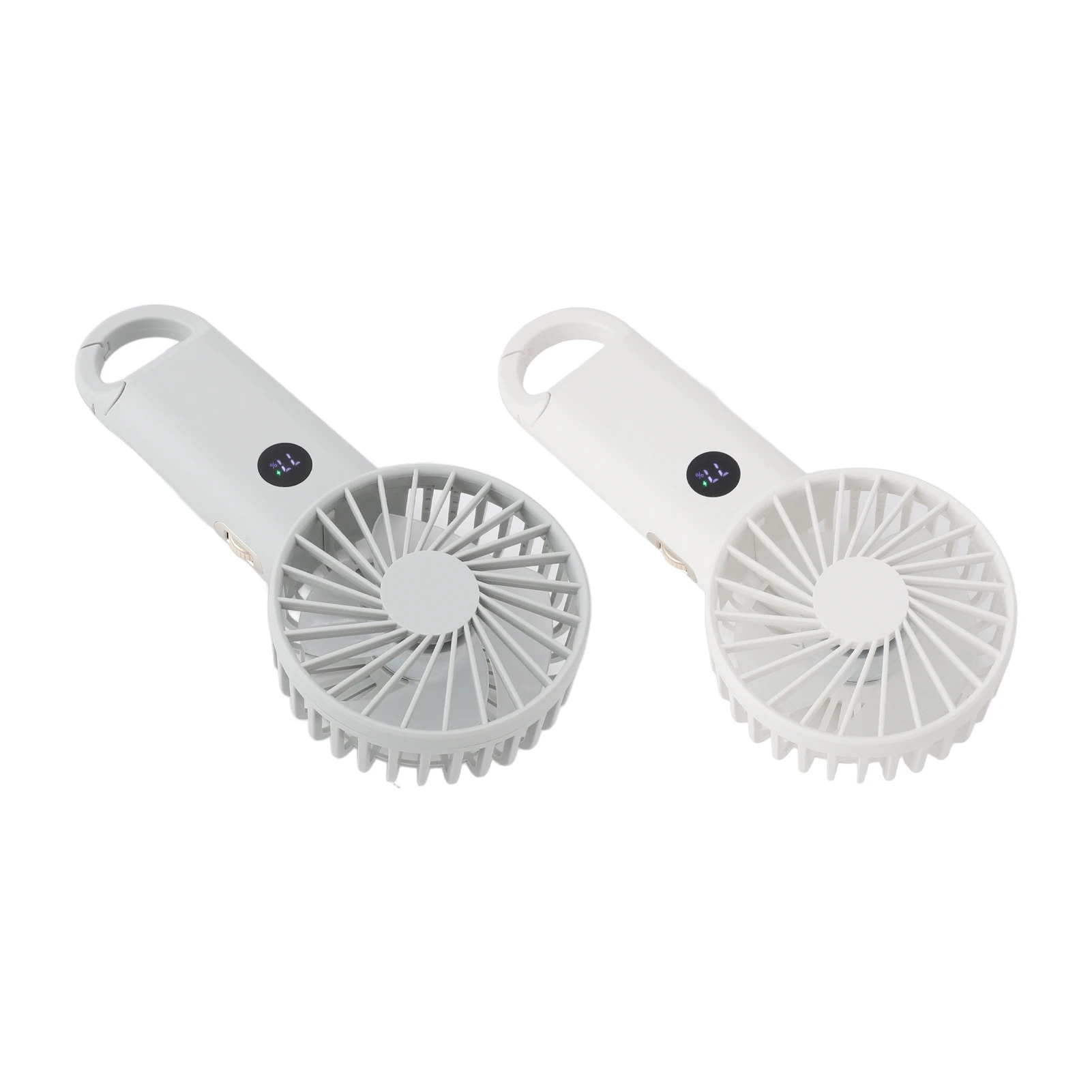 مروحة محمولة خفيفة الوزن وصامتة وشاشة رقمية ذكية ومروحة تبريد صغيرة قابلة لإعادة الشحن عبر USB للمنزل للأنشطة الخارجية