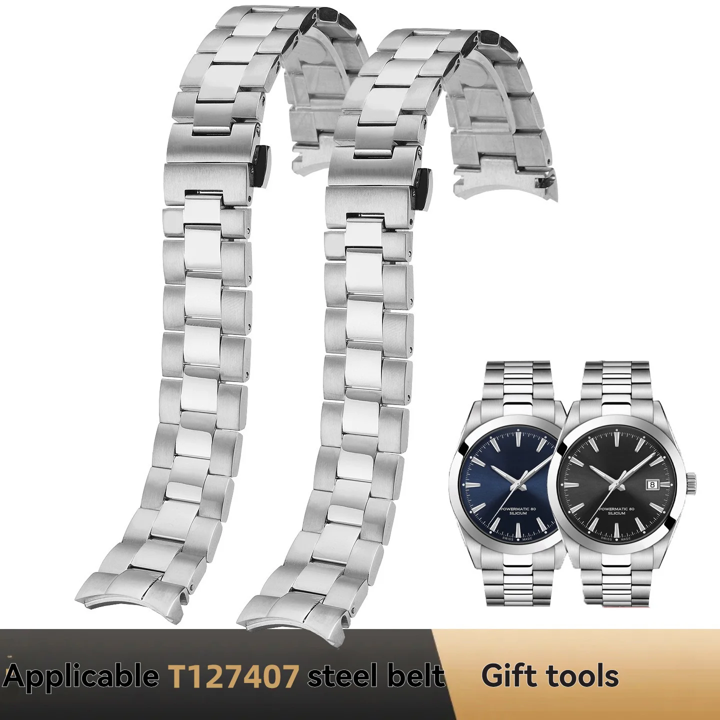 

Special T127407 Solid Stainless Steel Strap for Tissot 1853 Series T127410A Stainless Steel Watch Strap with 21mm Bracelet men