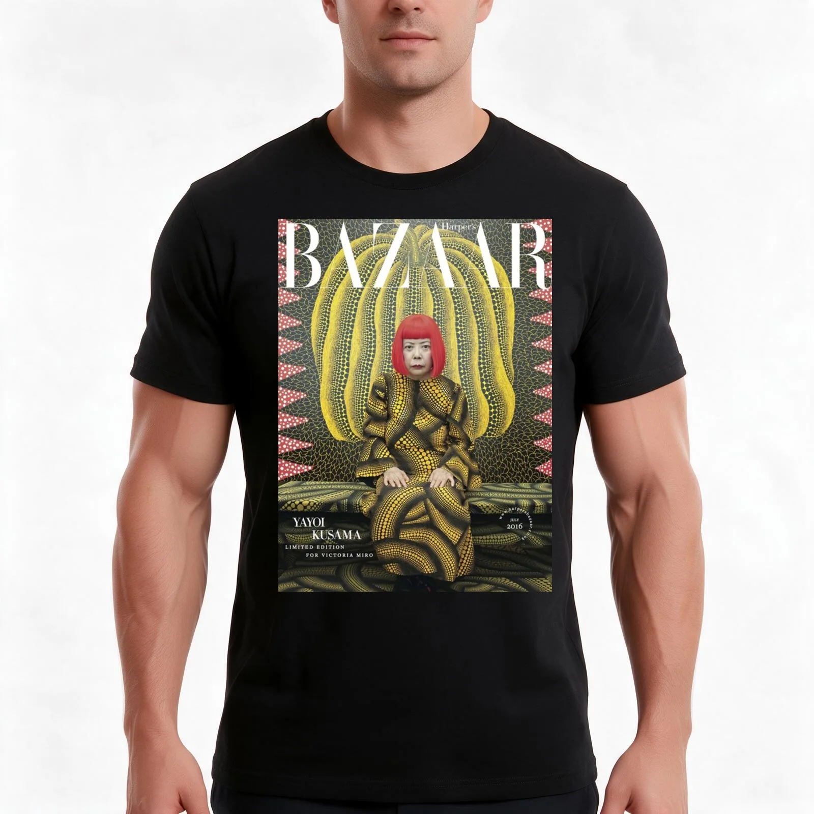 Victoria Mico Yayoi Kusama T-Shirt Summer Casual Cotton Tee Oversized Streetwear Tops Vintage Graphic Print Unisex Men Women