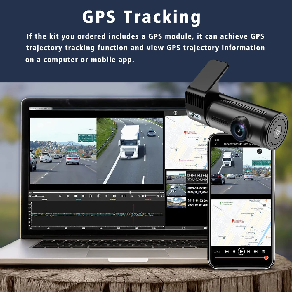 Mini Dash Cam 4K 2160P Car DVR Camera Support WIFI GPS Dual Lens Video Drive Recorder Dashcam Registrar Black Box Night Vision - view 5