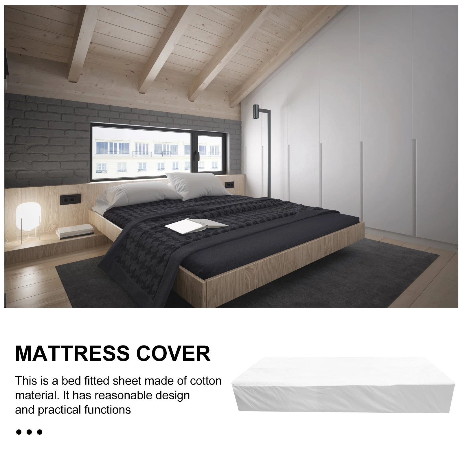 

Waterproof Bed Cover Mattress Pad Protective Cotton Fitted Sheet Elastic Band Non Slip Home Hotel Bedding Soft Comfortable