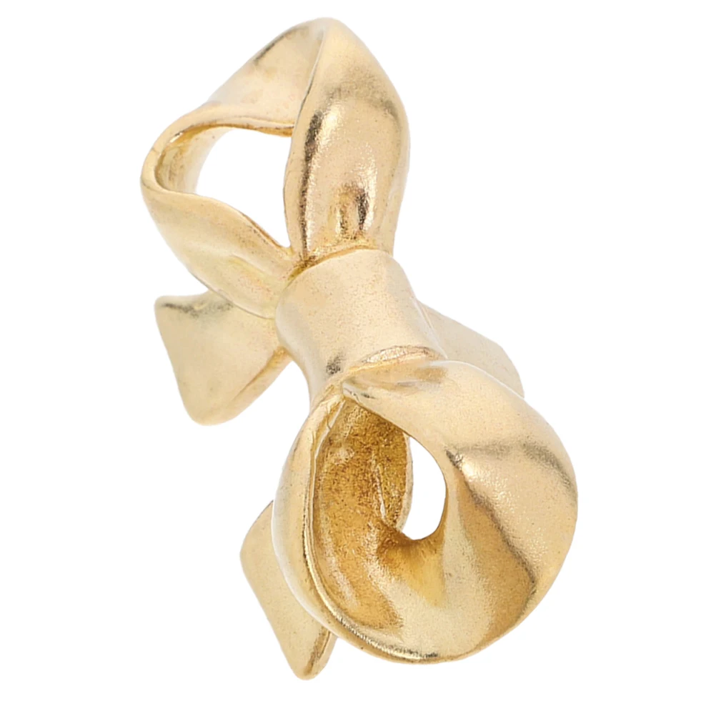 Maniglie per cassetti a forma di fiocco in ottone da 2 pezzi, maniglie decorative con finitura dorata per armadi, cassettiere e fiocchi per mobili