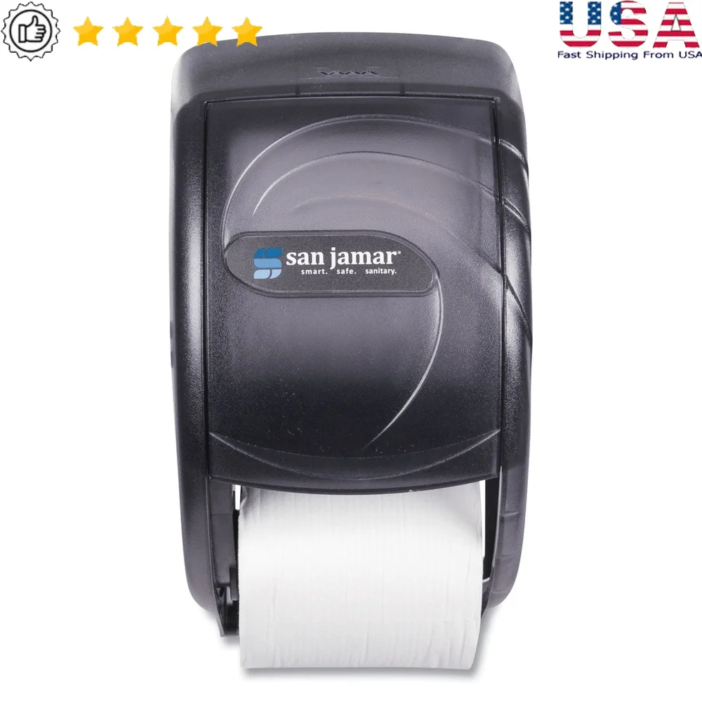 

Диспенсер для туалетной бумаги, двойной рулон, стандартный держатель для салфеток для ванны, прозрачный черный жемчуг, автоматическая передача, ударопрочный пластик