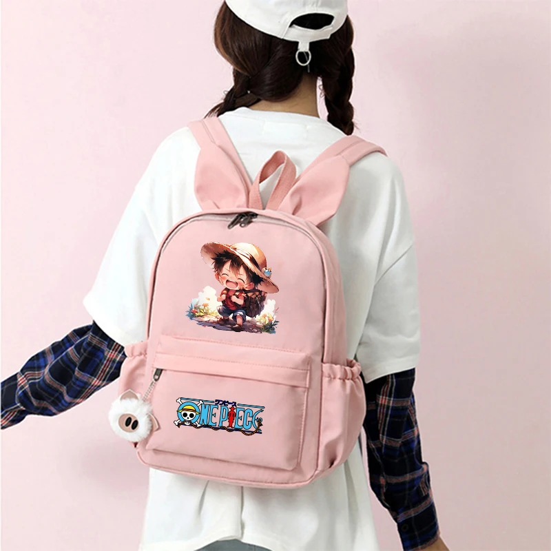 3 pz/set Anime One Piece zaino con Lunch Bag astuccio Back To Schoolbag per Boy Girl Bag uomo donna borsa da viaggio Mochila
